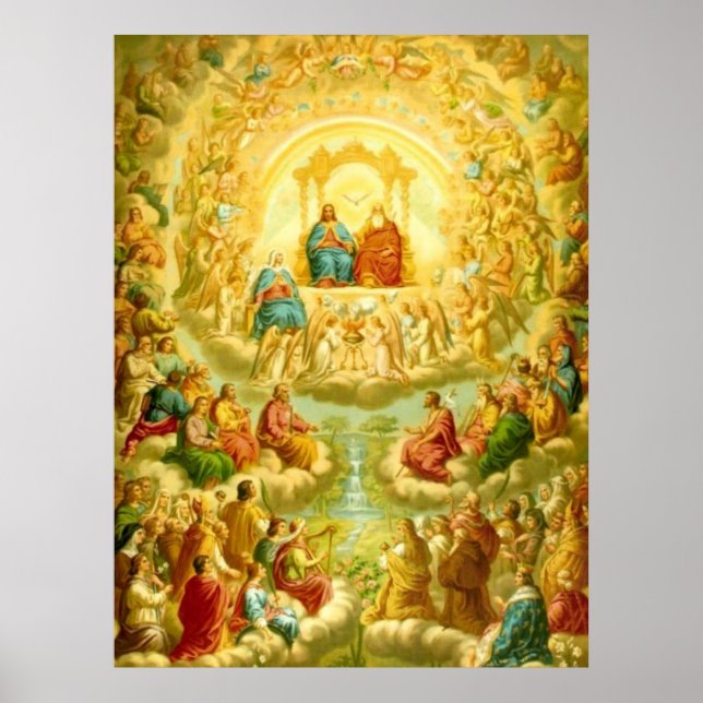 COMMUNION OF ALL THE SAINTS IN HEAVEN TRINITY POSTER (Front)