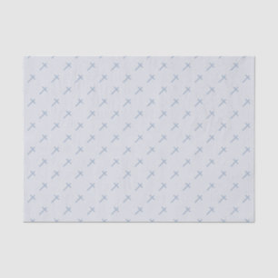 Communion Pastel Blue Cross Tissue Paper