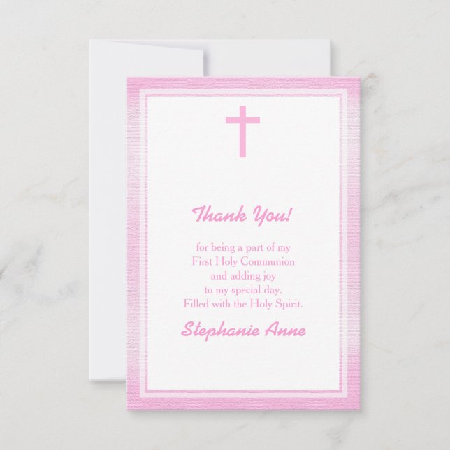 Communion Pink Watercolor Invitation (Front)