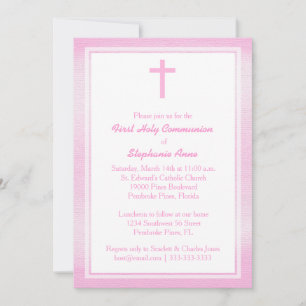 Communion Pink Watercolor Invitation