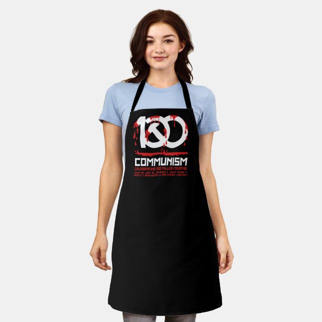 Communism, celebrating 100 million deaths apron (Worn)