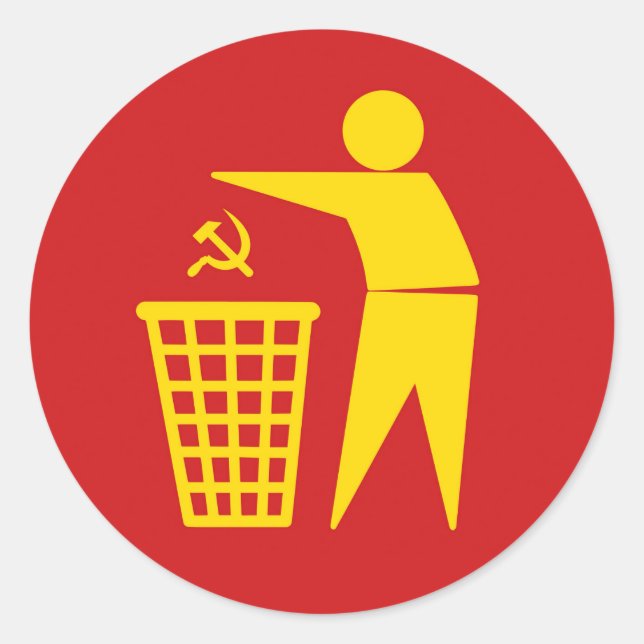Communism is trash sticker (Front)