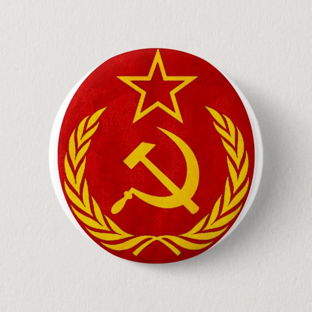communism Russian symbol 6 Cm Round Badge (Front)