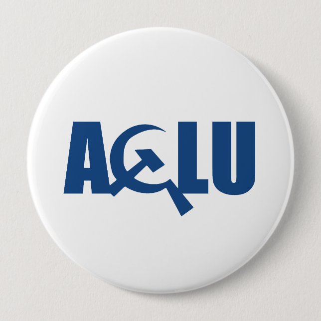 Communist ACLU 10 Cm Round Badge (Front)