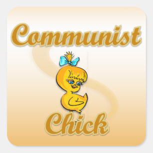 Communist Chick Square Sticker