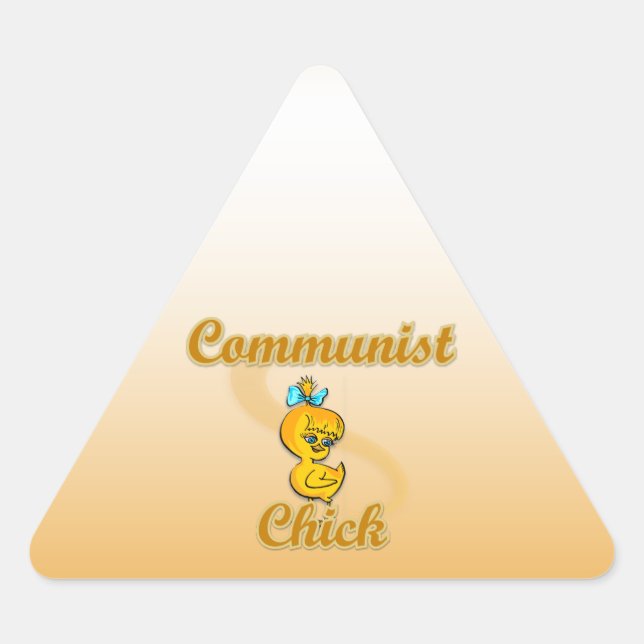 Communist Chick Triangle Sticker (Front)