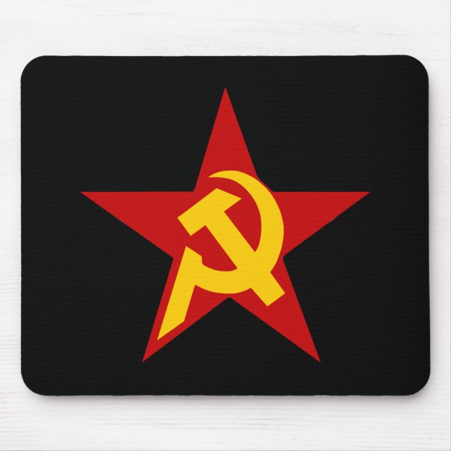 Communist DHKC Star Hammer & Sickle PC Mouse Pad (Front)