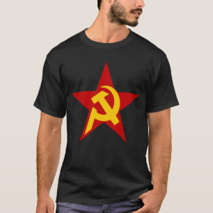 Communist DHKC Star on Black T-Shirt