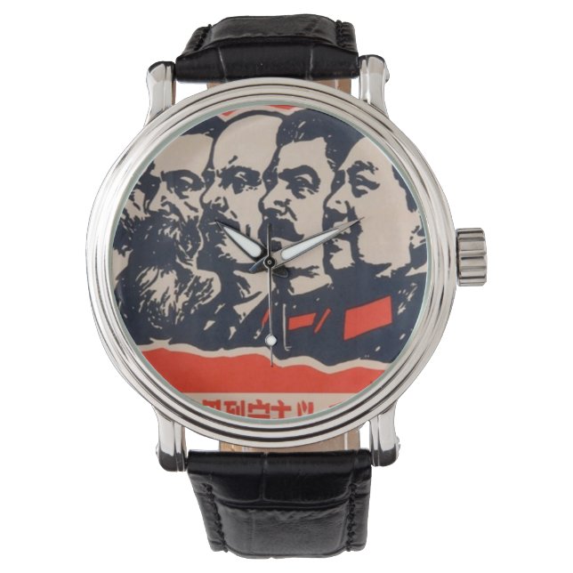 Communist Heads Propaganda Chairman Mao Stalin Watch (Front)