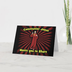 Communist Jesus Card