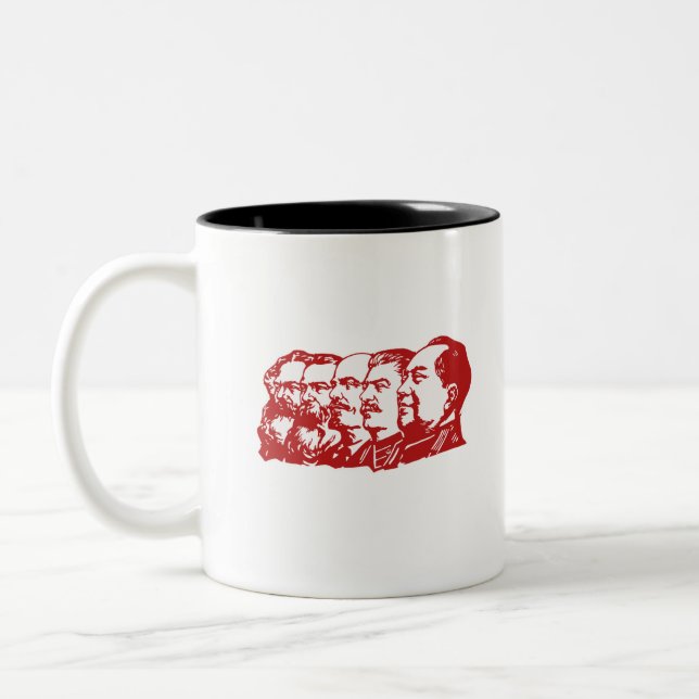 Communist Leaders Two-Tone Coffee Mug (Left)