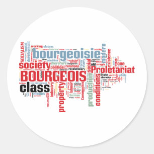 Communist Manifesto Word Cloud Classic Round Sticker