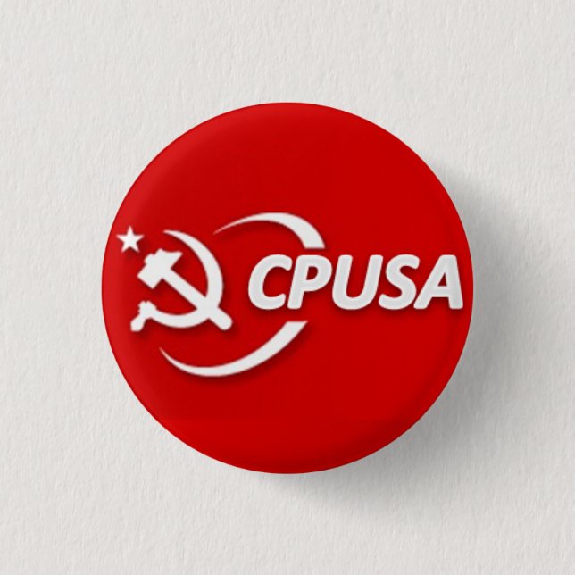 Communist Party (CPUSA) Button (Front)