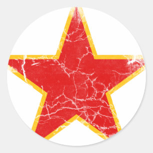 Communist Red Star Vintage Classic Round Sticker