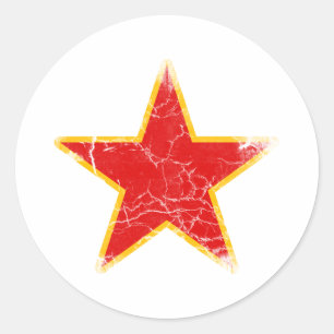 Communist Red Star Vintage Classic Round Sticker