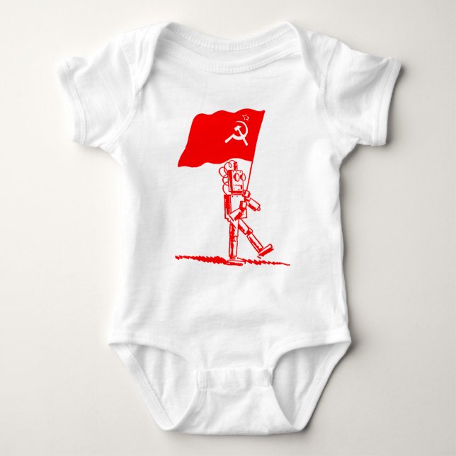 Communist Robot Baby Bodysuit (Front)