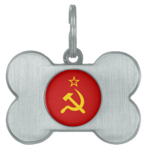 Communist Russia Flag USSR Pet Tag
