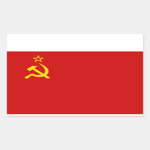 Communist Russia Flag USSR Rectangular Sticker
