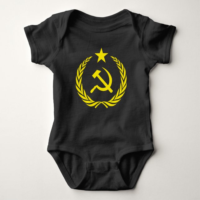 Communiste Cold War Flag Baby Bodysuit (Front)