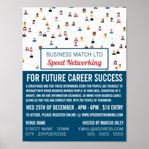 Community Design, Speed Networking Event Advert Poster