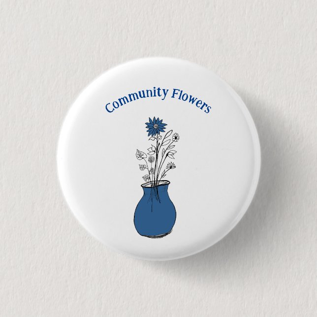 Community Flowers 3 Cm Round Badge (Front)