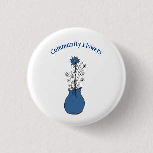 Community Flowers 3 Cm Round Badge