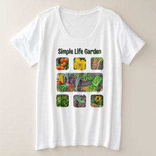 Community Garden Photo Collage Plus Size T-Shirt