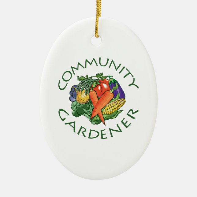 Community Gardening Ceramic Tree Decoration (Front)