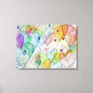 Community Hearts Canvas Painting Art Painting Print
