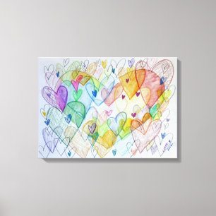 Community Hearts Canvas Painting Art Painting Print