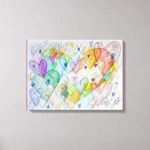 Community Hearts Canvas Painting Art Painting Print