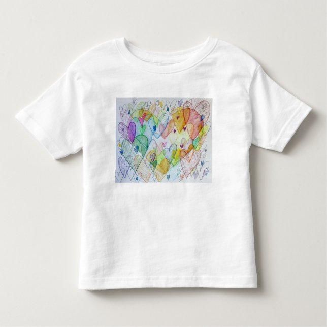 Community Hearts Colour Love Art T-Shirts (Front)