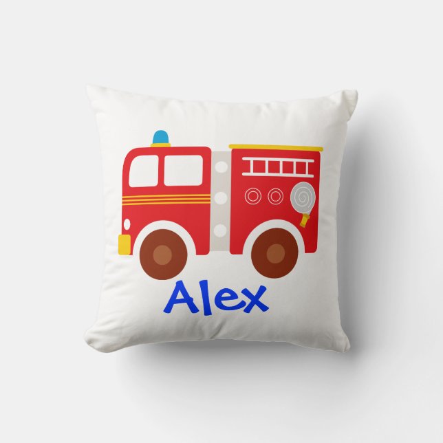 community helper pillow (fire truck, police car (Front)