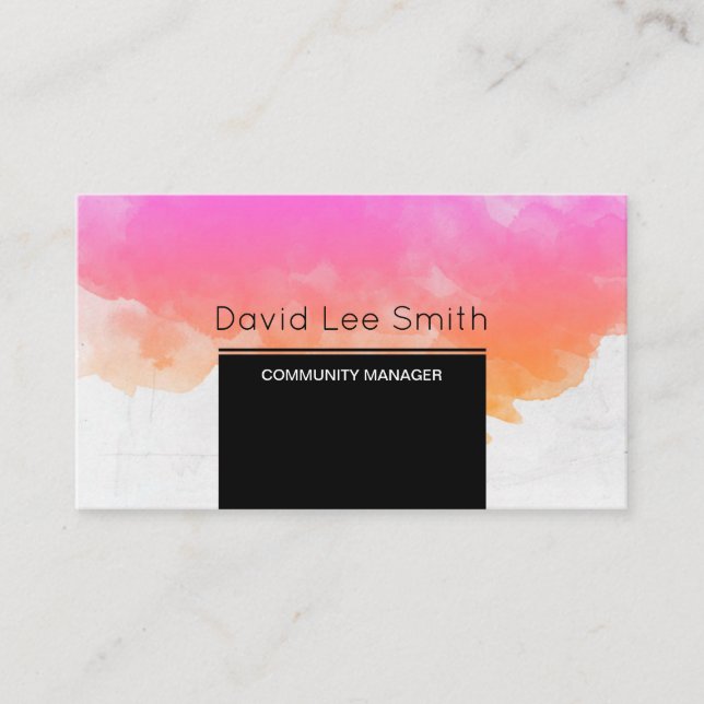 Community Manager/Consultant Business Card (Front)