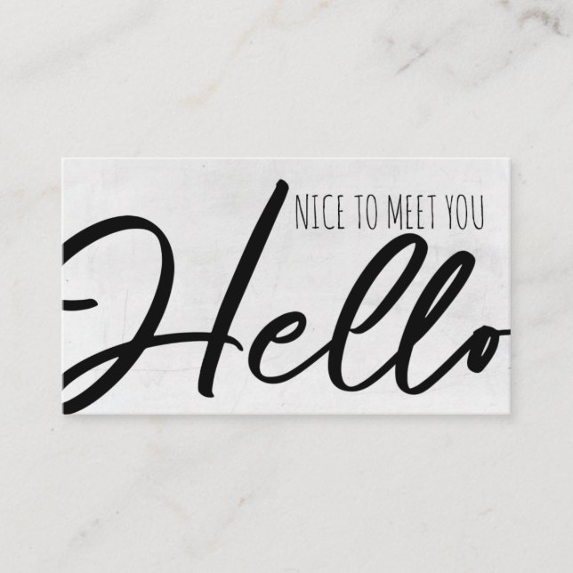 Community Manager/Nice to meet you/Hello Business Card (Front)