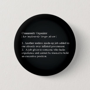 Community Organiser Definition 6 Cm Round Badge