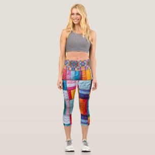 Community Quilt of Unity and Diversity Capri Leggings