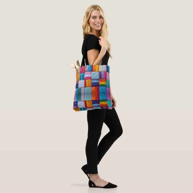 Community Quilt of Unity and Diversity Tote Bag (On Model)