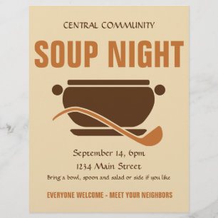 Community Soup Night custom flyer