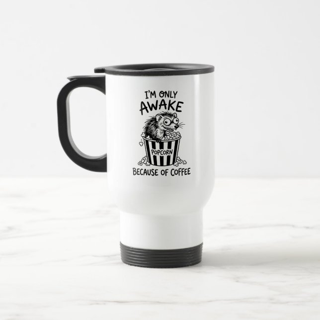 Commute with a Weasel Travel Mug (Left)