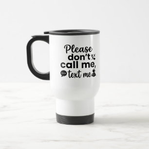 Commuter Coffee Mug, 15 oz, Funny Introvert Design Travel Mug