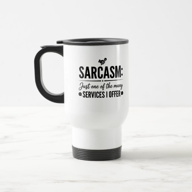 Commuter Mug 15 oz Travel Buddy Quote (Left)