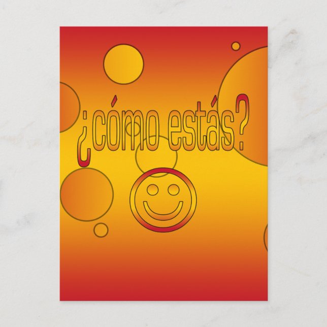 ¿Cómo Estás? Spain Flag Colours Pop Art Postcard (Front)