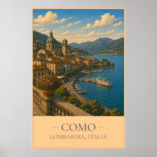 Como, Italy – Vintage Travel Poster (Front)