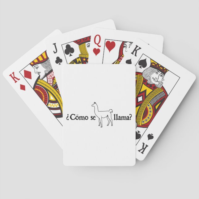 Como Se Llama? Playing Cards (Back)