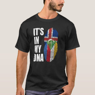Comoran And Icelandic Mix DNA Flag Heritage T-Shirt