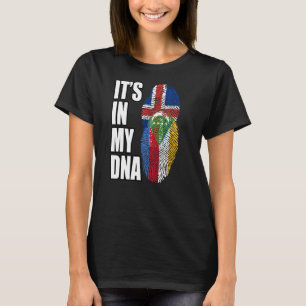 Comoran And Icelandic Mix DNA Flag Heritage T-Shirt