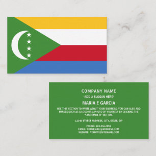 Comorian Flag, Flag of Comoros Business Card