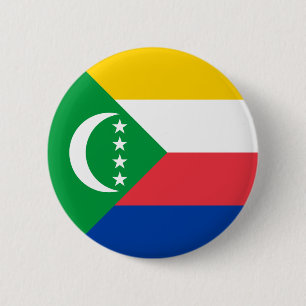 Comoros Flag 6 Cm Round Badge