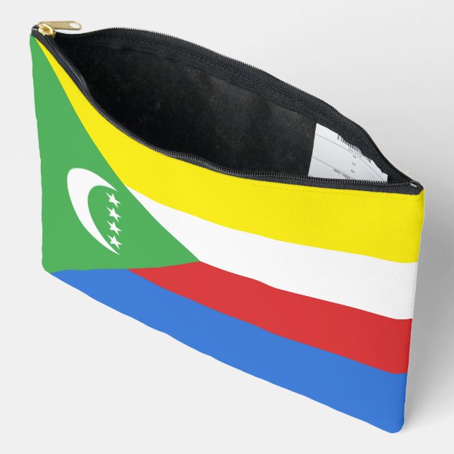 Comoros flag accessory pouch (Open)